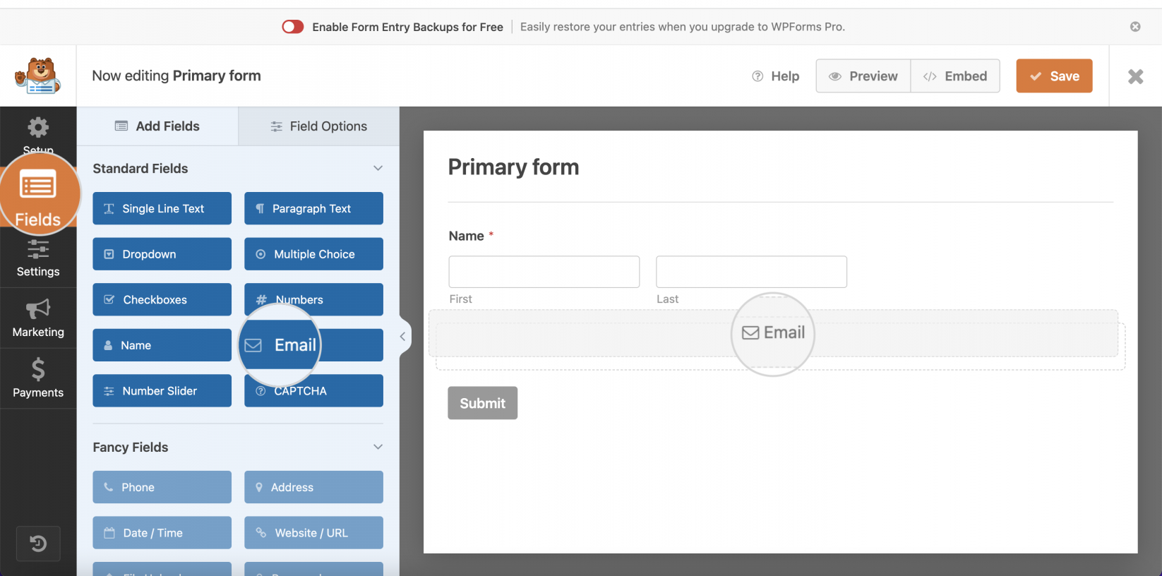 How to add a field to a contact form in WordPress