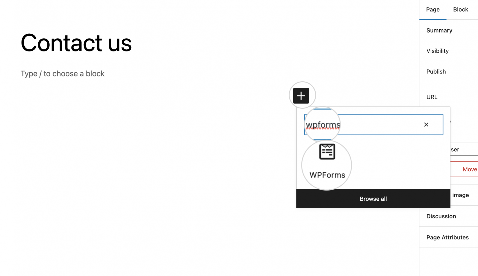 How to add a contact form block in Gutenberg WordPress editor 