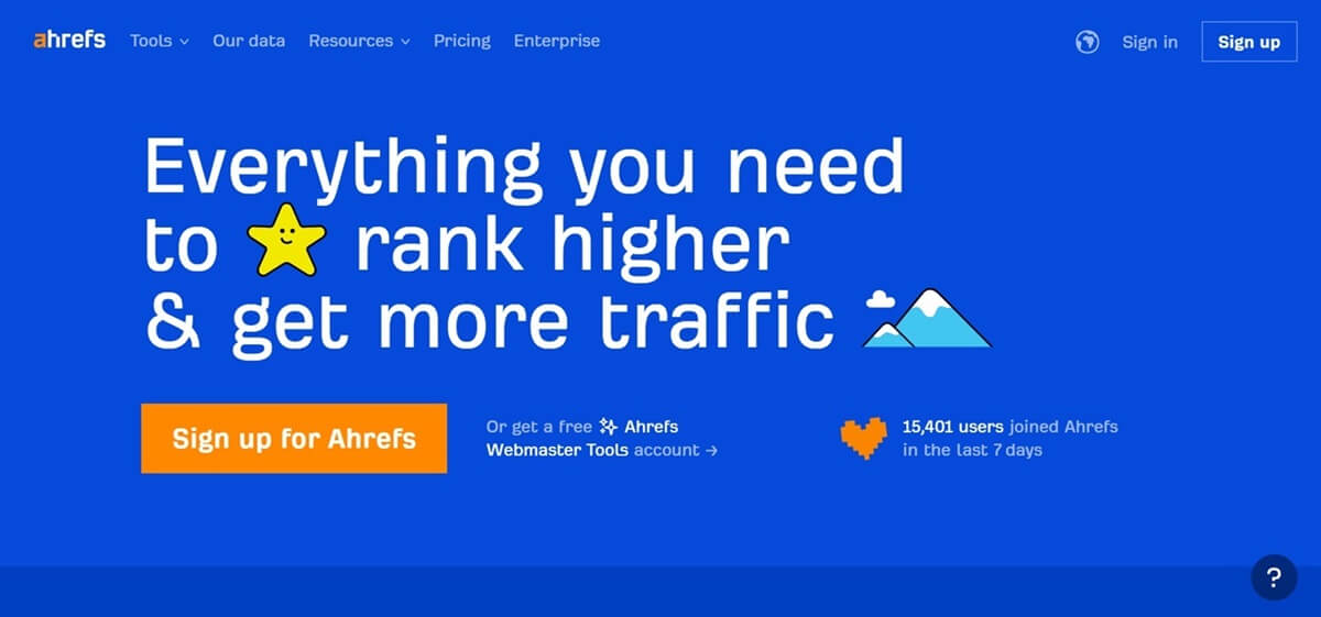 Ahrefs Homepage