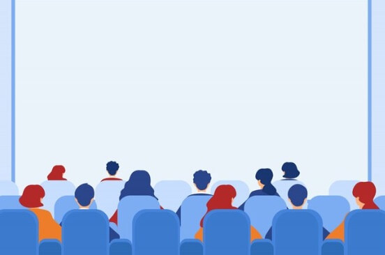 Stock image depicting audience survey