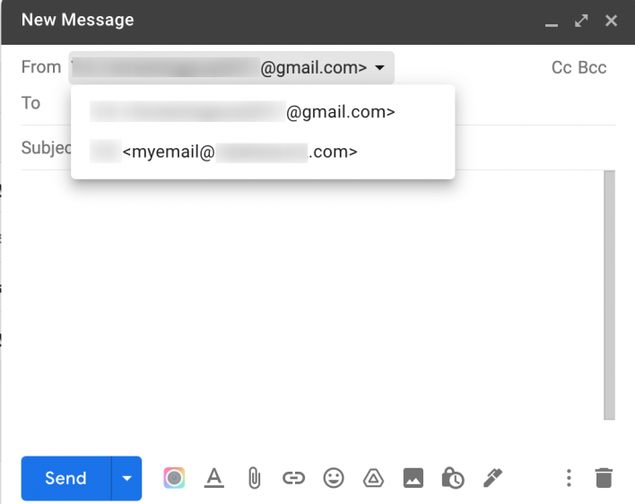 Compose new email message