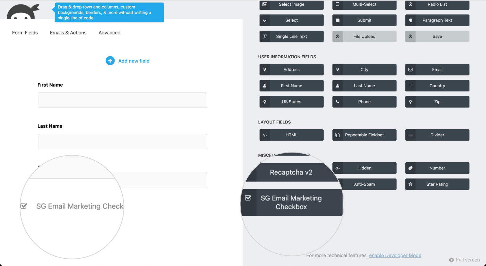 SG Email Marketing Consent Checkbox