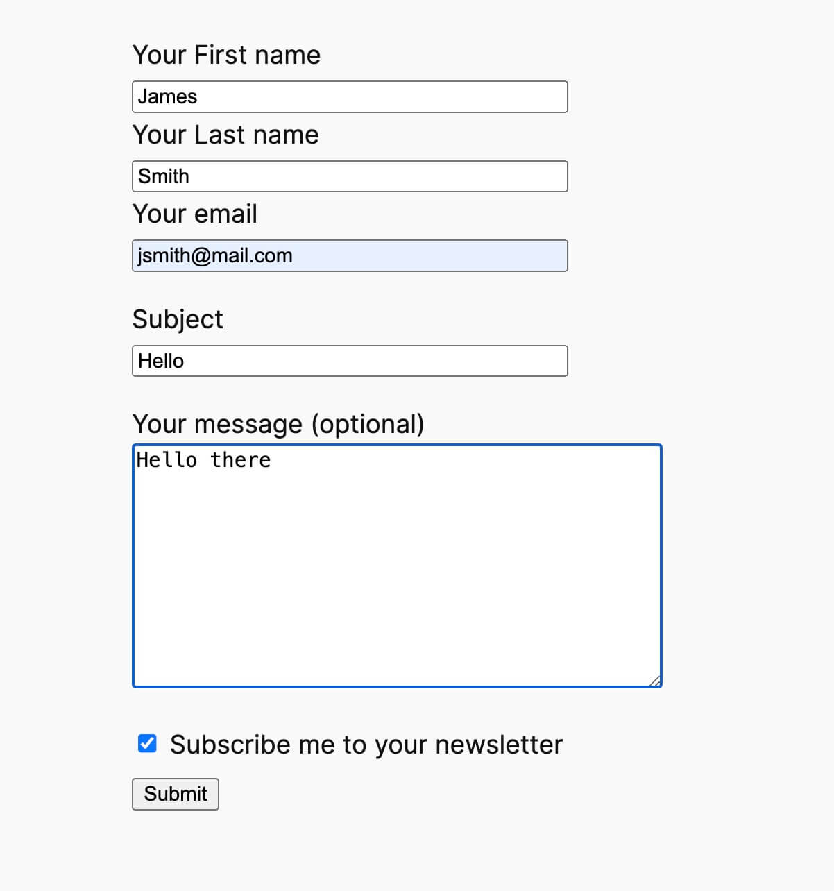 Contact Form 7 with separate First Name and Last Name fields