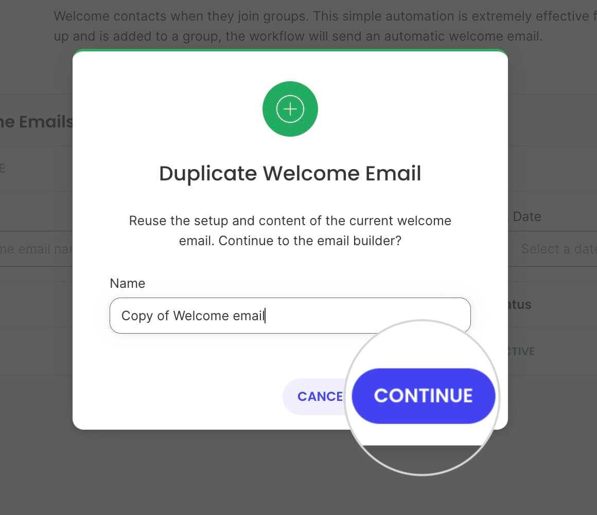 Confirming a duplicate Welcome Email in Email Marketing