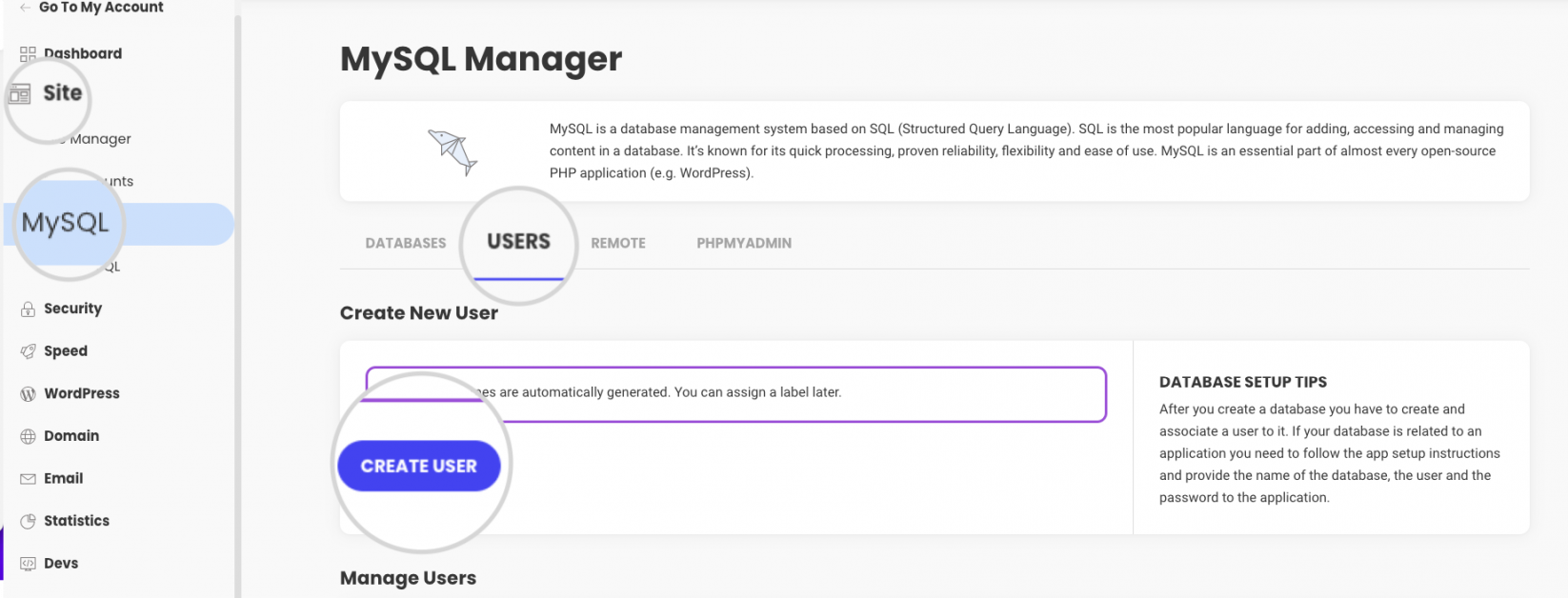 How to clone a WordPress site manually. Create a new user for the clone's database