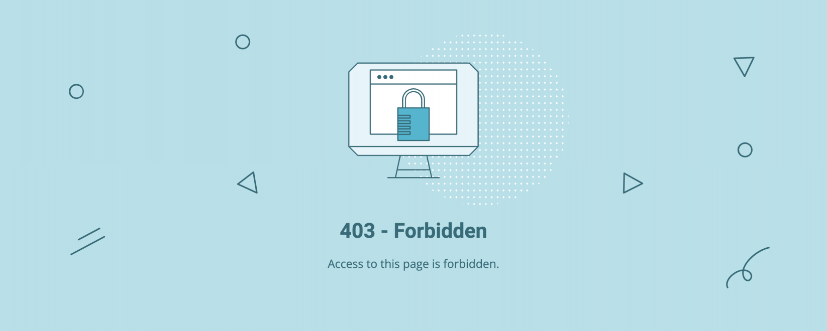 Custom page for "Error 403 - Forbidden"