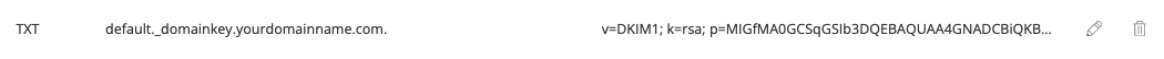 DKIM record in SiteGround's DNS Zone Editor