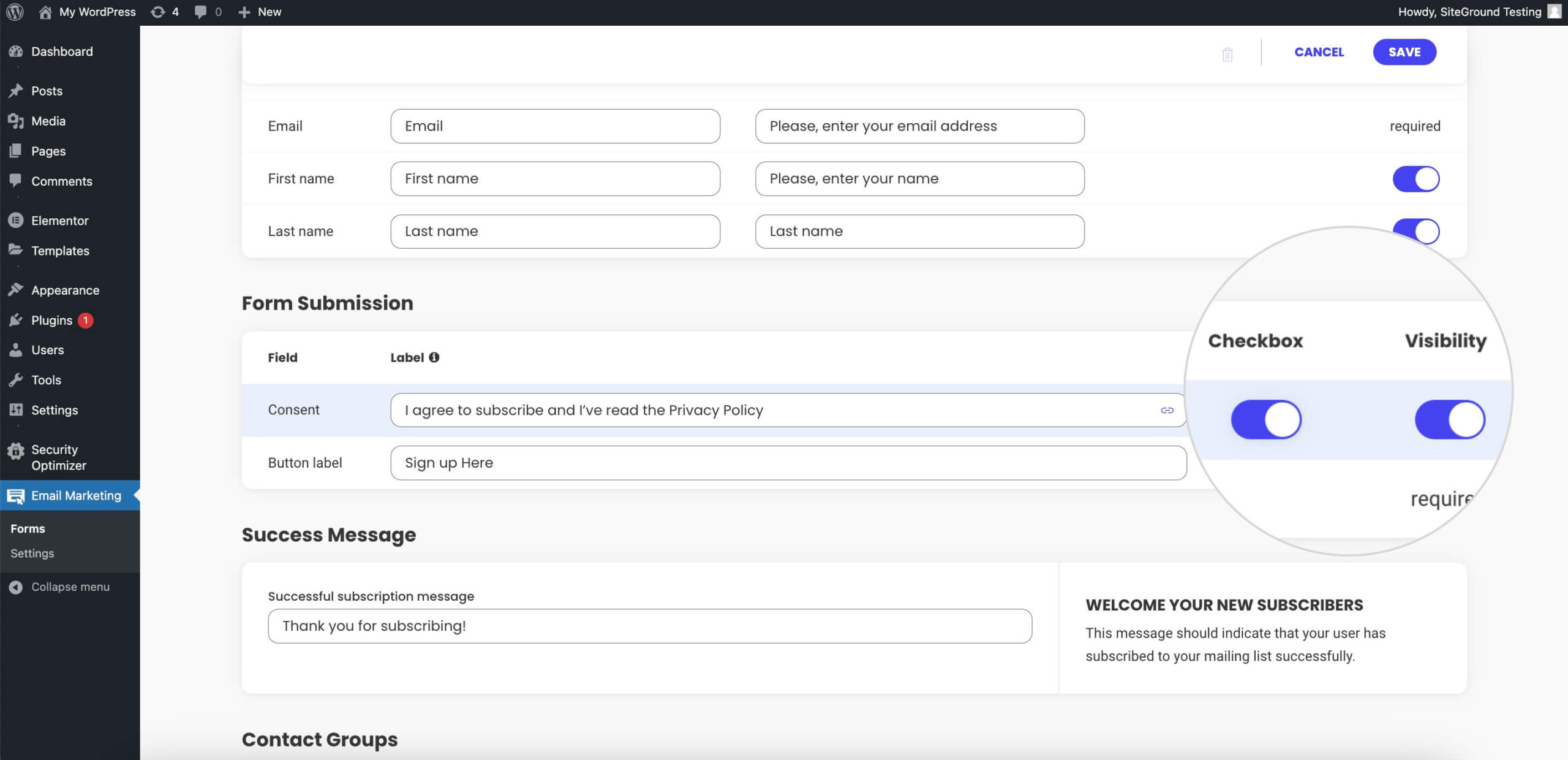 How to add a Consent checkbox to your form