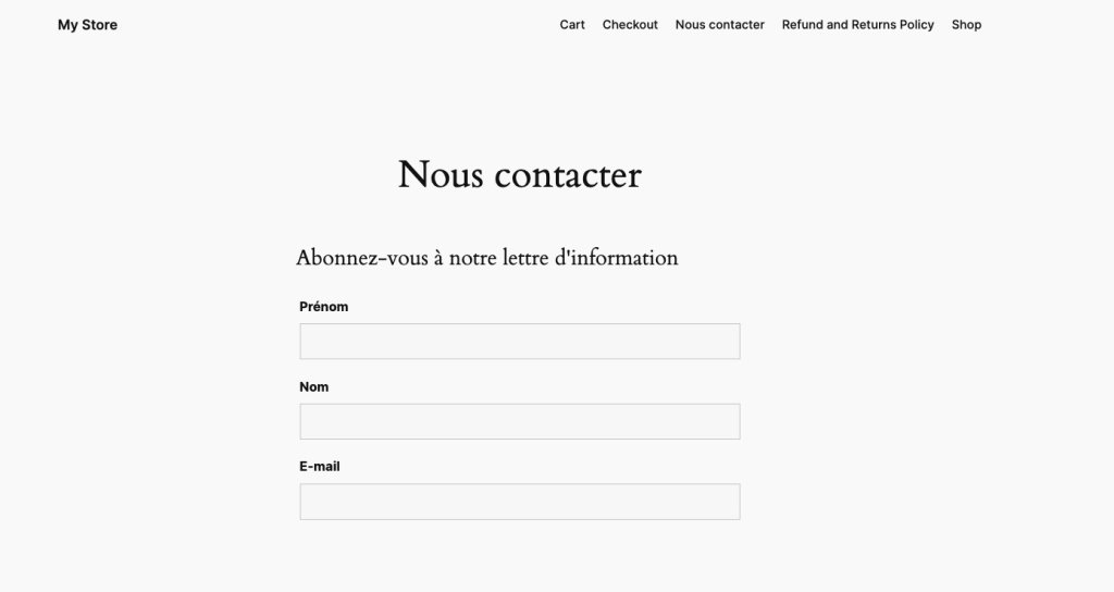 Utilisez les formulaires d'inscription pour collecter des abonnés à vos campagnes de marketing par e-mail