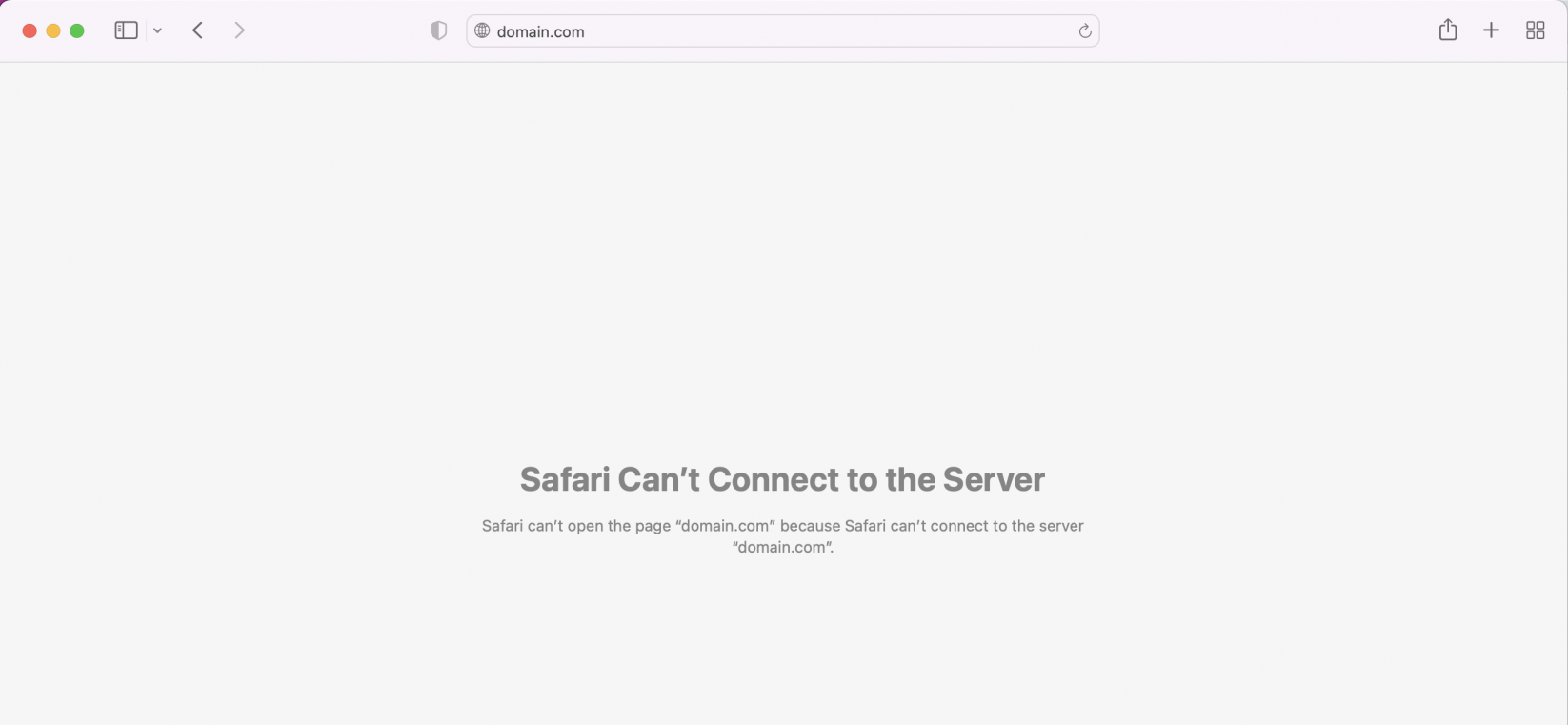 How does ERR_CONNECTION_REFUSED look on Safari