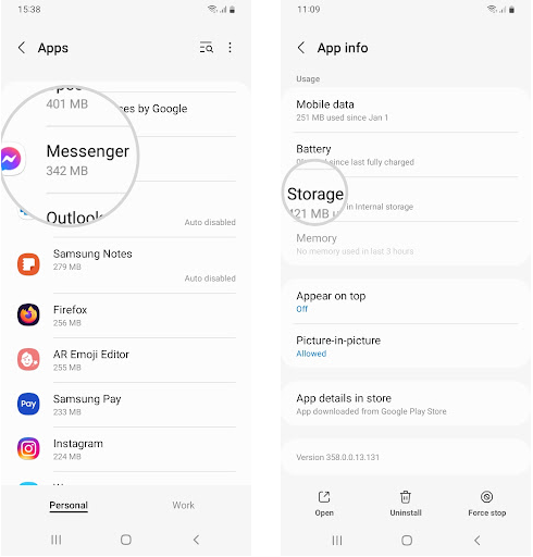 How to clear app cache - Apps menu and App info