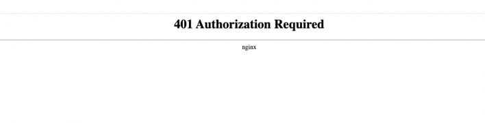 HTTP 401 Error Page - Authorization Required