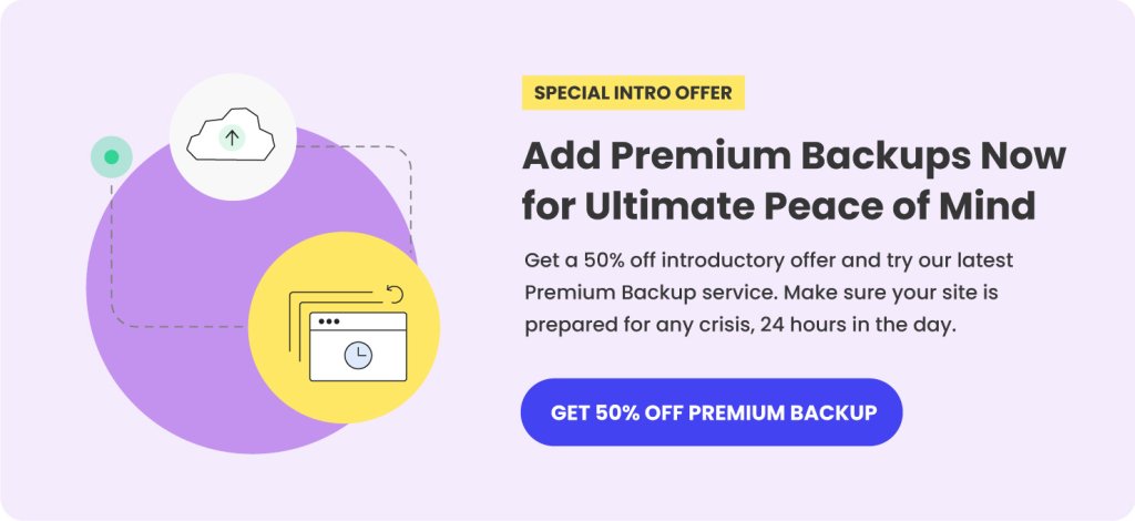 premium backups siteground