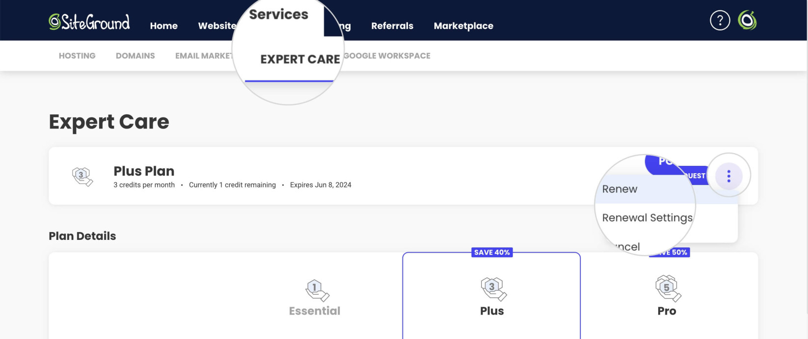 How to renew Expert Care