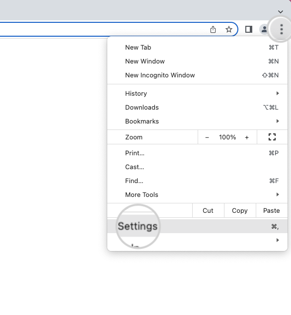 Review the proxy server settings from Chrome Settings