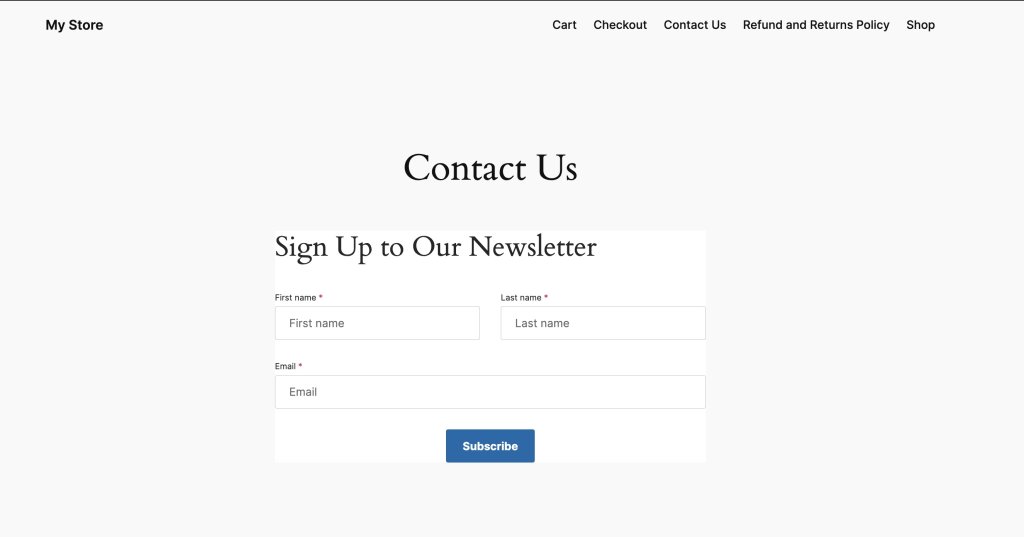 Use signup forms to collect subscribers to your email marketing campaigns