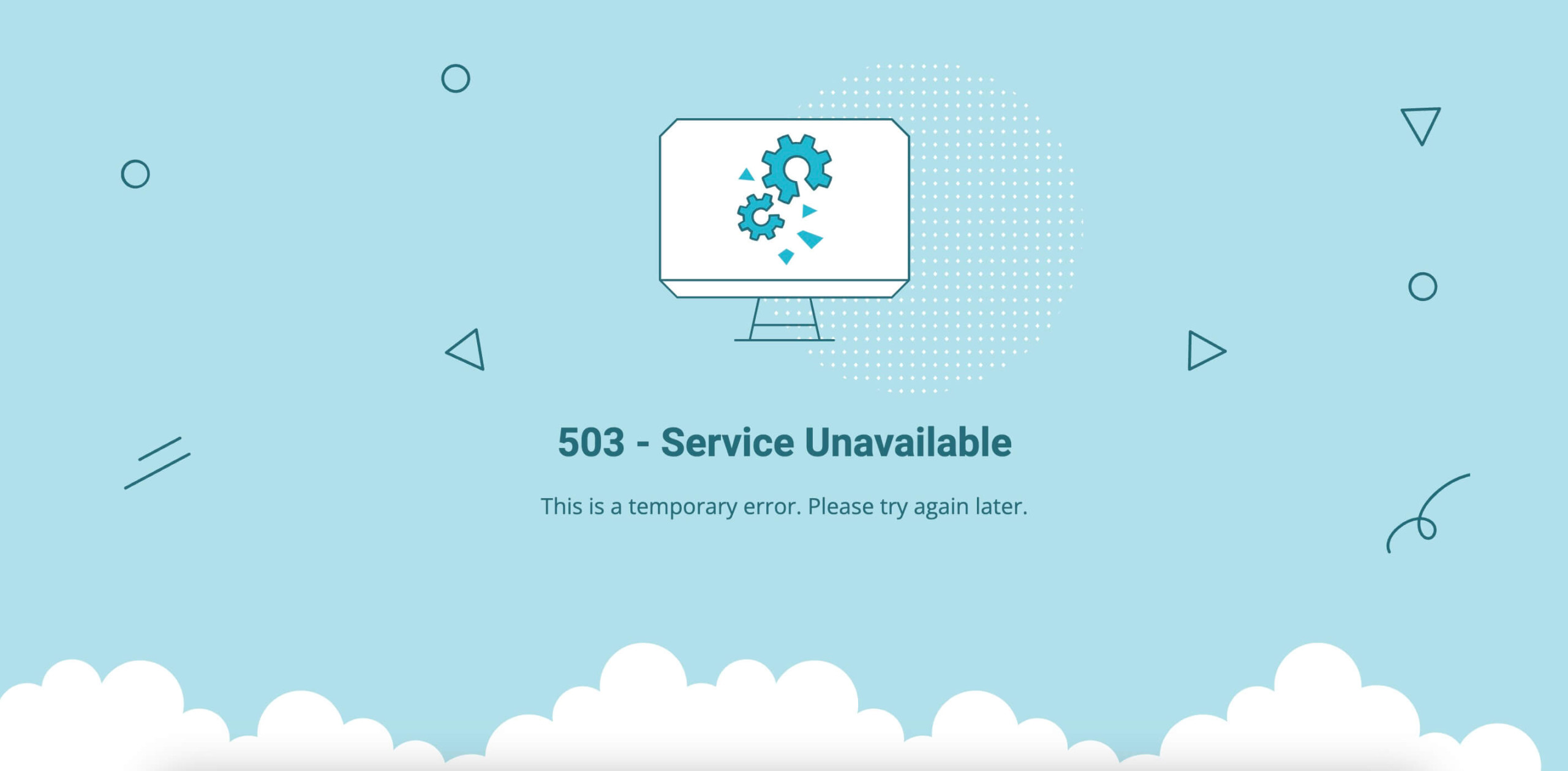 A screenshot of the custom SiteGround 503 error page