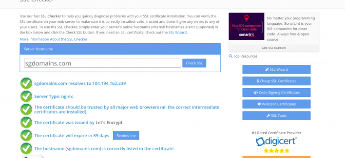 SSL checker