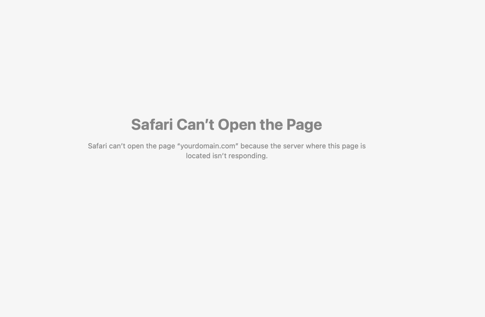 “This Site Can’t Be Reached” on Safari