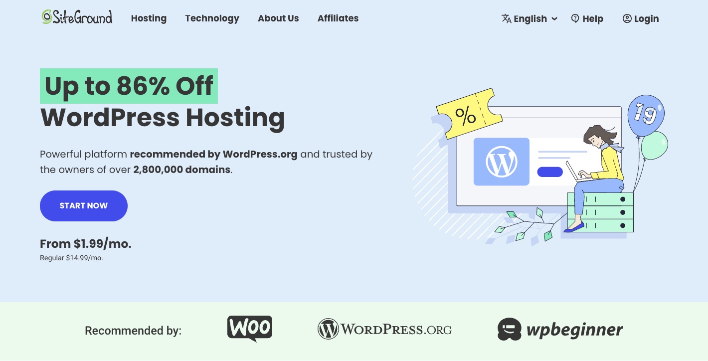 WordPress Hosting from SiteGround